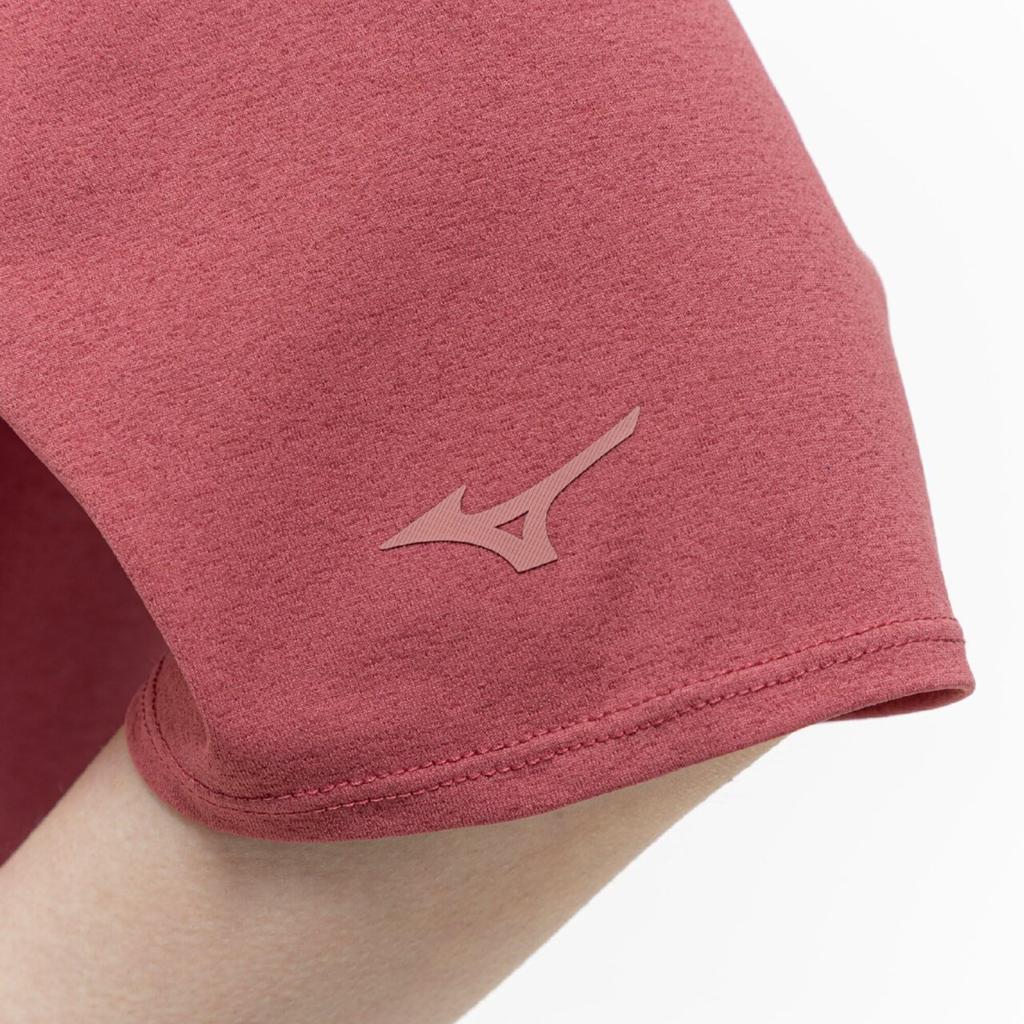 Mizuno Soft Dry Sports Mauve 32MAC815 Women's T-Shirt (Wide Silhouette), Moisture-Wicking, Quick-Drying, Pink,