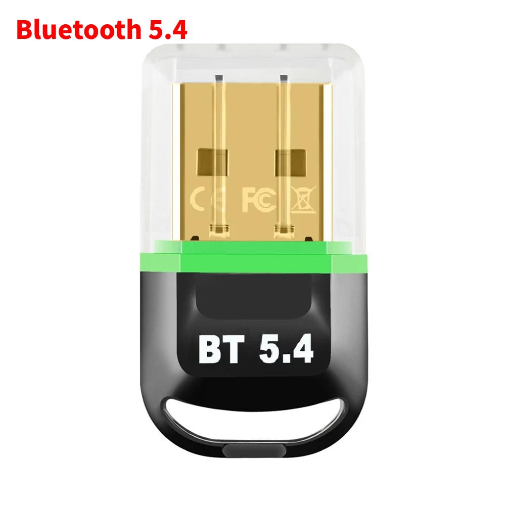 Car USB Bluetooth 5.4 Dongle Adapter for PC Speaker Wireless Music Audio Receiver Transmitter Drive free Car Hand-free Call Kit