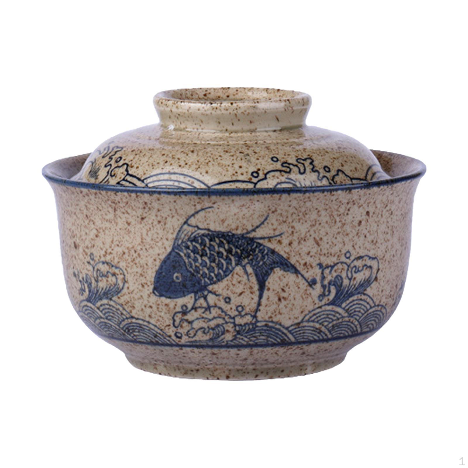 

Ramen Bowl Soup Instant Noodle Bowls with Lid for Popcorn Desserts Salads C