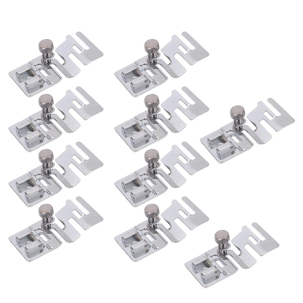 10Pcs Elastic Cord Presser Foot Stainless Steel Rustproof Accurate Size Stretch Presser Foot for Sewing Machine