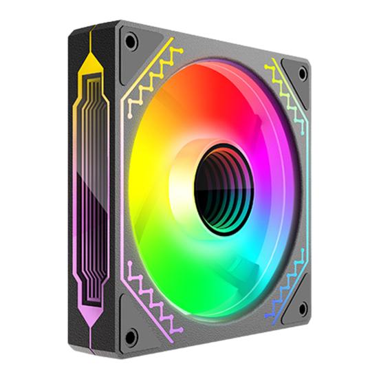 

Вентилятор шасси ARGB PWM с усовершенствованным гидродинамическим подшипником, мощный воздушный поток, низкий уровень шума opposite direction чёрный