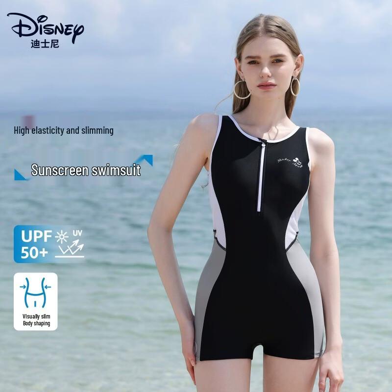 Disney Women s One-Piece Flat-Leg Swimsuit D15248S2H XL чёрный
