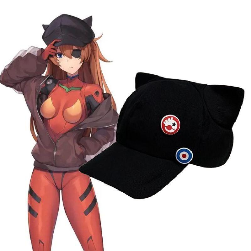 Asuka Eva Langley Soryu Hat Cosplay Accessories Fashion Hallowmas Gift Fans