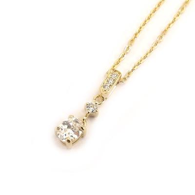 [L2930] - White 'Scarlett' Gold Plated Necklace