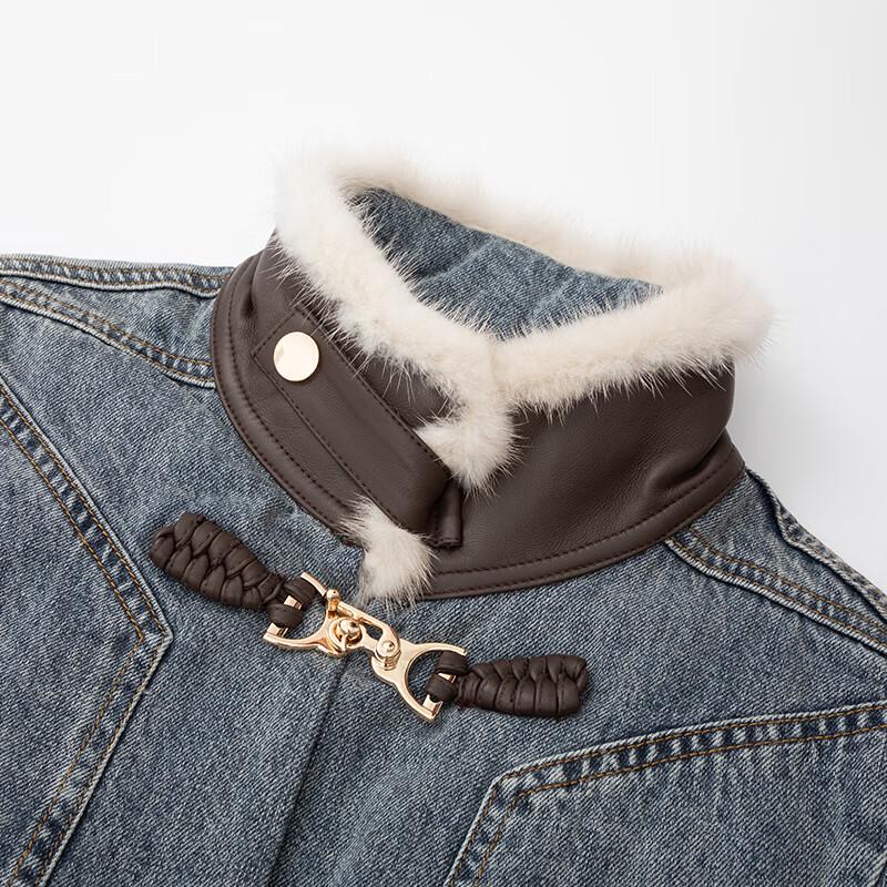 JOY SPEAKER Women's Fleece Lined Denim Down Jacket