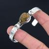 Natural Bronzite Gemstone Bangle Crescent Moon Adjustable 925 Silver For Girls