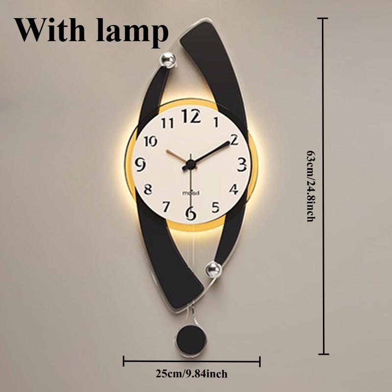 Retro Wall Clocks Nordic Minimalist Acrylic Clocks Elegant Aesthetic Design Clock Household Entrance Hall Luminescent Clock