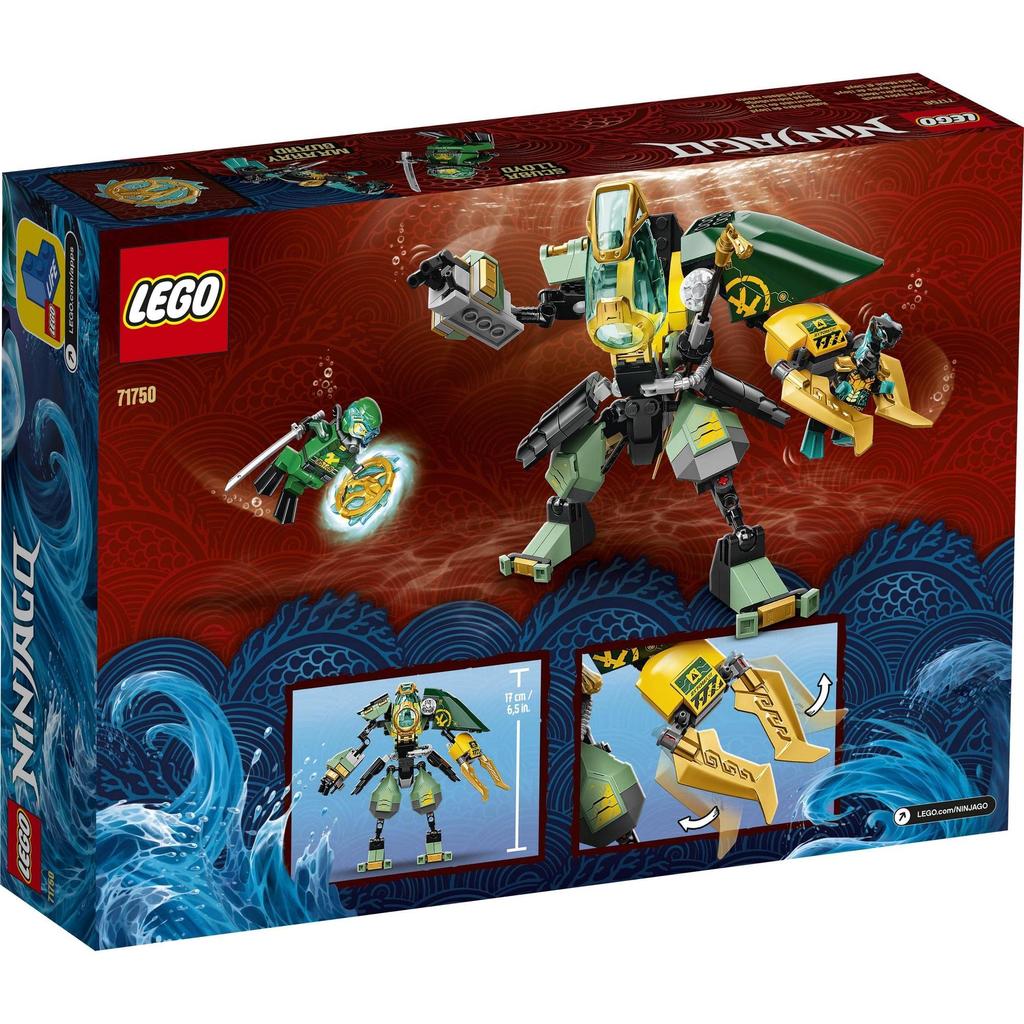 LEGO Ninjago Costumul Mech Hidro al lui Lloyd 71750 Jucărie Ninja Ninja Mare Băieți Vârste 7 ani și Peste