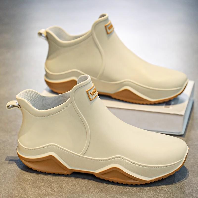 Short Tube Rain Boots Men and Women Waterproof Shoes Fishing Rain Boots Non-slip Wear-resistant Takeaway Kitchen Work Rubber Shoes