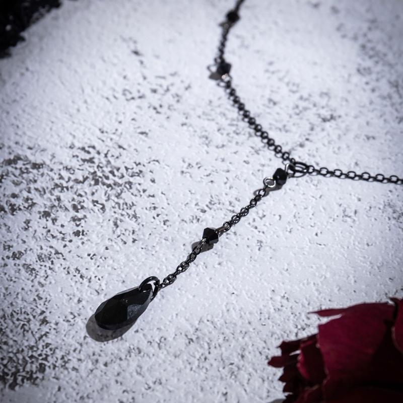 Wiktoriański Gotycki Styl Kropla Krwi Frędzle Naszyjnik z Łańcuszkiem Halloween Punk Choker Biżuteria dla Kobiet Dziewczyny Stylowy Naszyjnik