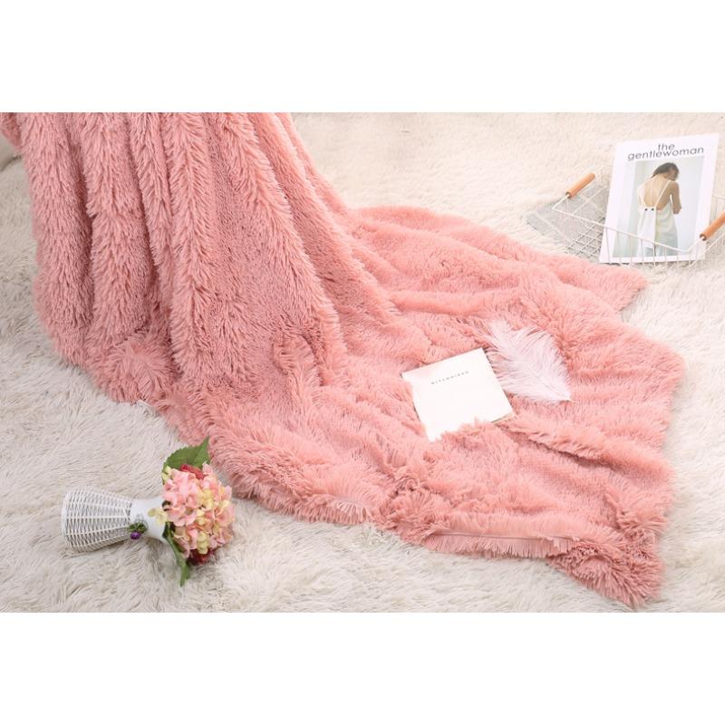 Soft Shaggy Long Fur Throw Blanket Thick Cozy Sofa Cover for Bed Living Room Nap Home Decor 200x230cm