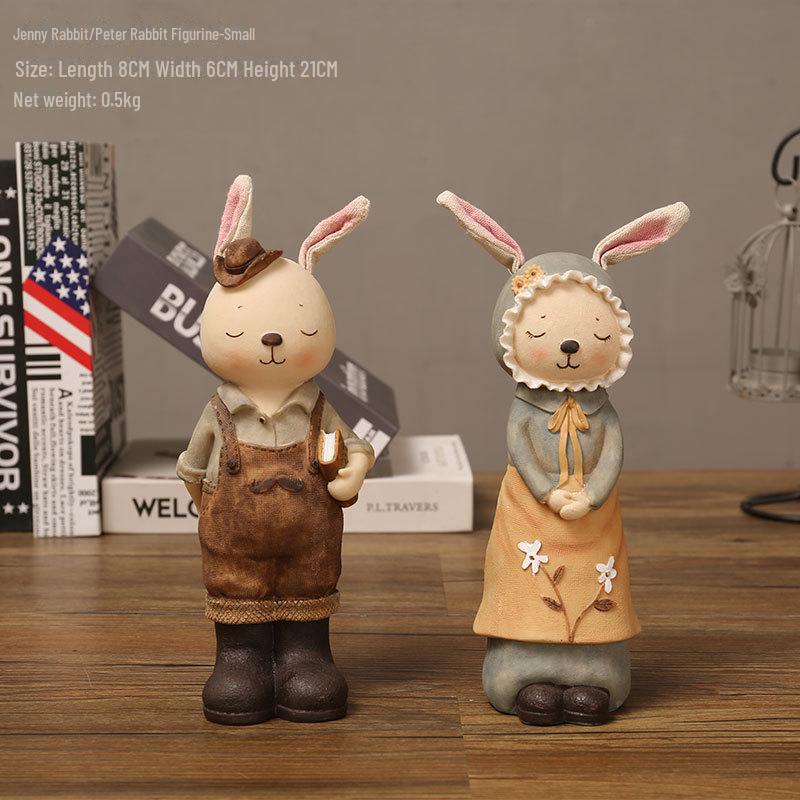 

Копилка в виде кролика в стиле ретро - креативное украшение из смолы для детей, пасхальный подарок