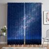 Livingroom Space Home Interior Draperies 2 Panels Covers Sheer for Bedroom Window Drapery for Starry Sky Divider Cooking Room Draperies ideal