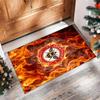 Brentford Football Print Crystal Velvet Rug, Comfortable Water Absorbent Non Slip Indoor Floor Carpet