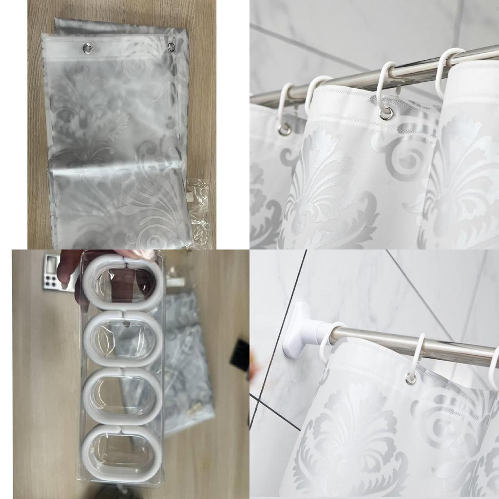 Vattentätt duschdraperi i PEVA i europeisk stil med geometriskt abstrakt mönster för badrumsdekor och present