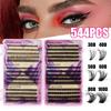 False Eyelash Extension Set 544 Clusters Of 30 + 40 + 50 + 80 + 100D Mixed Eyelashes