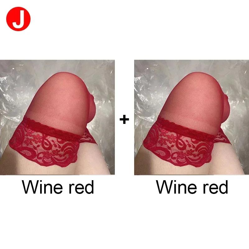 New Plus Size Women Thigh High Stockings Ultra Thin Black Skin Lace Trim Sexy Long Stockings Silk Soft Breathable Socks 40-100Kg