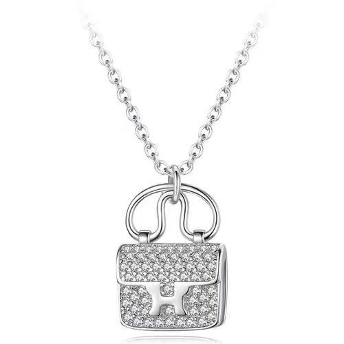 Neuer Stil Kangkang Tasche Halskette für Damen, Leichter Luxus Buchstabe Schlüsselbein Geschenk für Freundin
