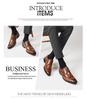 New Men's English Style Hidden Heel Derby Brogue Leather Shoes - Pointed Toe Lace-Up Design for Formal and Casual Wear