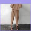 Casual Womens Long Sleeve Twopiece Set With Cotton Blend Fabric For Autumn Winter Wear