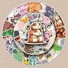 50 Animal Doodle Stickers: Cute, Waterproof, Personalized Cartoons for Phone & Suitcase