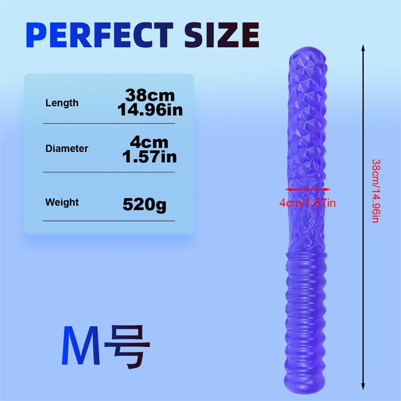Blue Double-headed Gold Hoop for Women's Double-headed Dildo Oversized Thick and Long Dildo Anal Plug