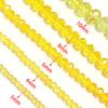 1 Strand 3/4/6/8/10mm Yellow Faceted Crystal Beads Glass Abacus Loose Beads For Jewelry Making DIY Bracelet Necklace Accessories