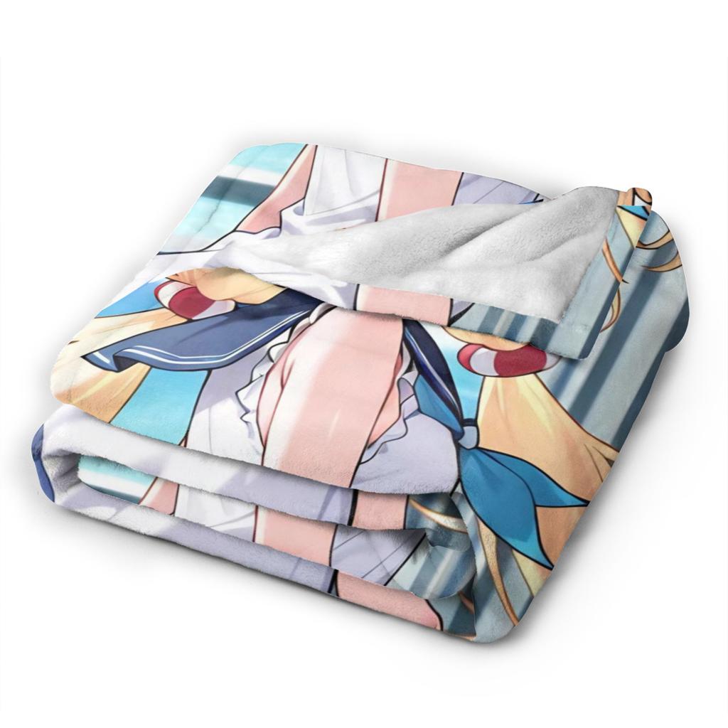 Super Warm Blanket Camping Sameko Saba VTuber Throw Blanket  Flannel Bedspread For Couch Bed Funny Sofa Bed Cover