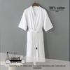 Unisex Quick-Dry Cotton Waffle Bathrobe - Ideal for Summer and Hotels