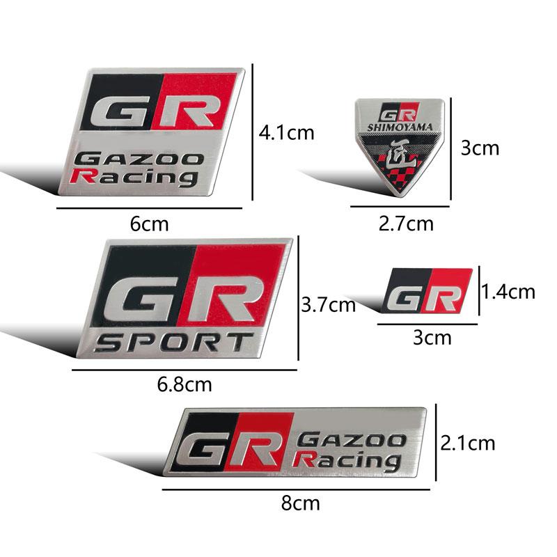 For Toyota GR Sport 3d Car Sticker Metal Labeling Emblem Badge Decals For Toyota Supra Sport Gr Sport C-Hr Rav4 Prius Auto Camry