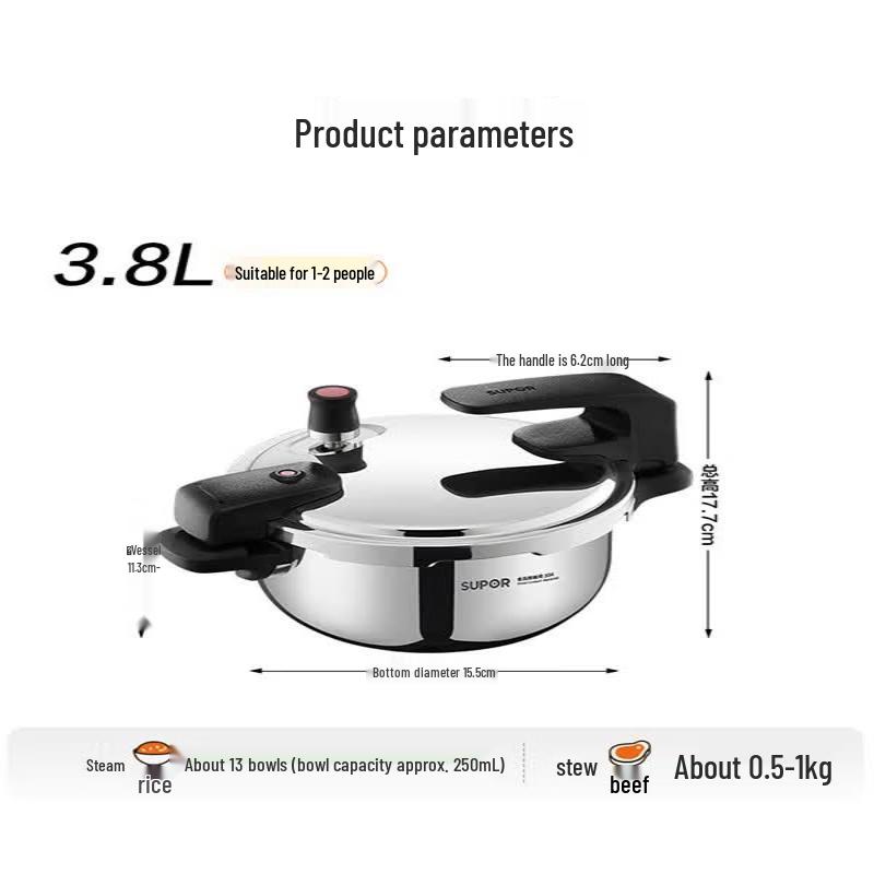 Supor 304 Stainless Steel Pressure Cooker