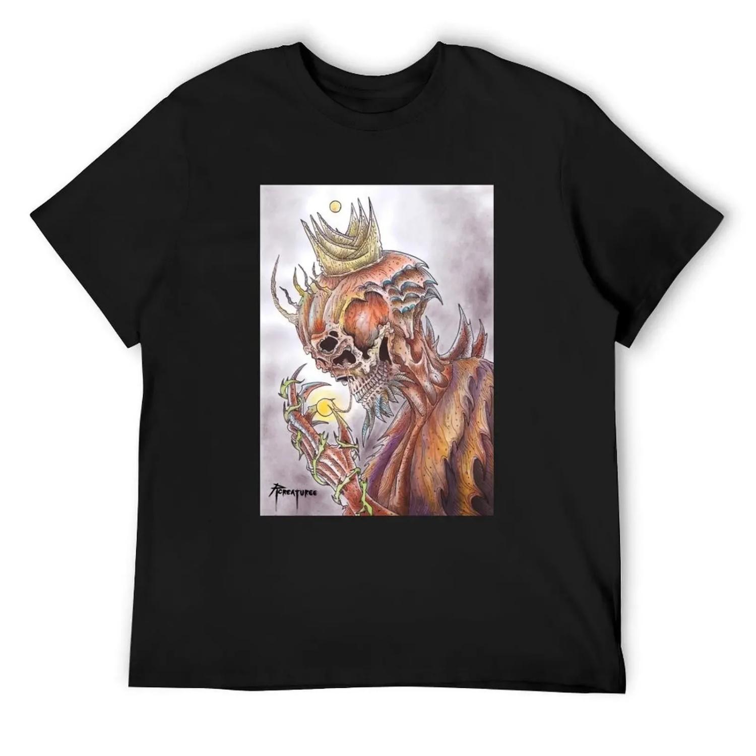 

Футболка Король мёртвых огней летний топ с графикой однотонная мужская хлопковая футболка XXXXXL чёрный