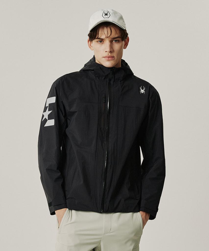 Spyder Men'S Eurosport Waterproof 2-Layer Windbreaker Jacket Spjpcnjk232Mblk