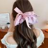 Elastic Plaid Silk Ribbon Scrunchies Bow Large Intestine Hair Ring Square Cloth Hair Tie  Girls