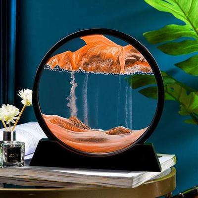 Creative Hourglass Sand Art Ornament for Living Room, Desktop, Office, or Wine Cabinet Display - Ideal Housewarming Glass Crafts Decoration