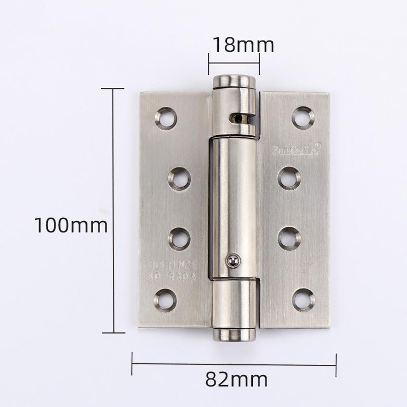 2pcs 4 Inch Invisible Door Hinges Hinge Door Closer Stainless Steel Self-Rebound Spring Positioning Closed Door Spring Hinge