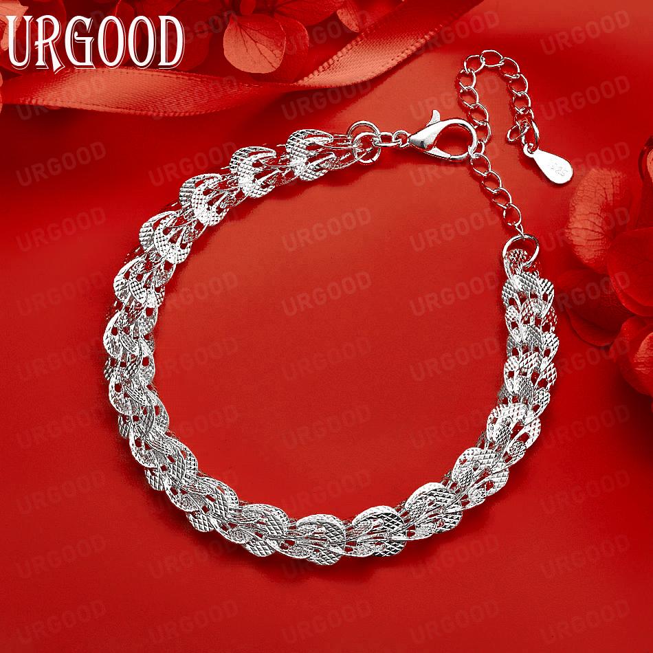 925 Sterling Silver Fashion Jewelry Gift Bracelet 20CM