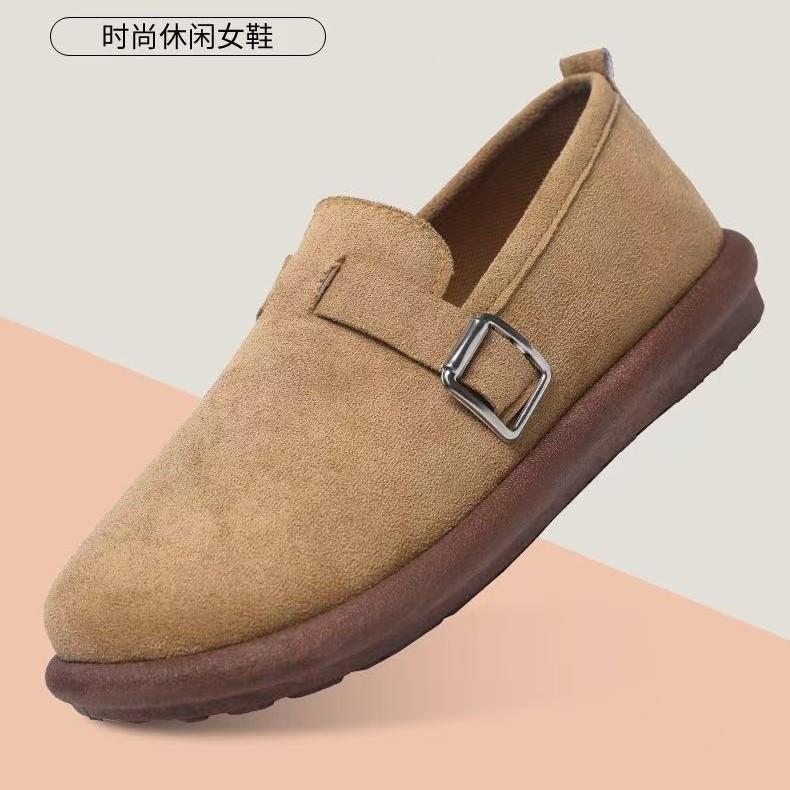 New Doudou Shoes Women's Low-top Breathable Single Shoes Spring and Autumn Casual One-pedal Soft-soled Mother Shoes