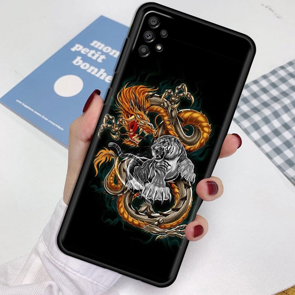 Fall Für Samsung Galaxy A52 A12 A32 A51 A21s A71 A13 A53 A22 A31 A72 A03 A02s A41 Schwarz Telefon Shell Tiger Tier