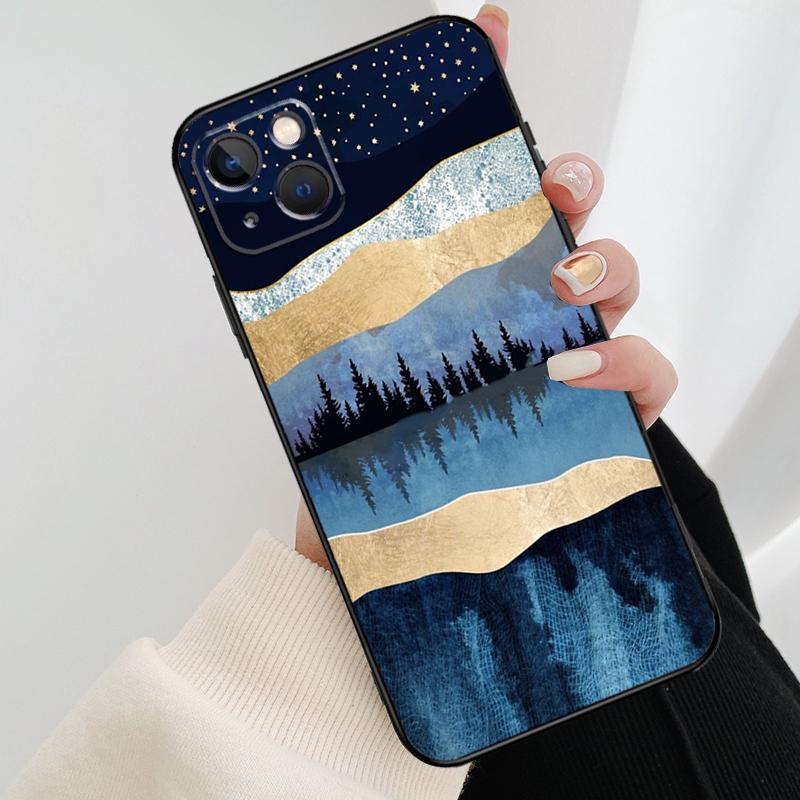 Star Lake Mountain Phone Case For iPhone 17 Pro Max 15 14 13 11 12 16 Pro Max Mini 15 16 Plus 16e 17 Air Cover