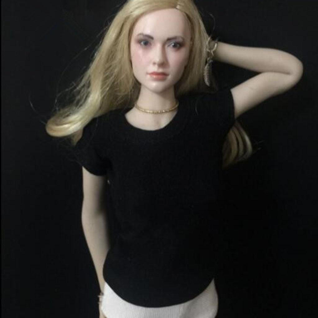 1/6 Female Body Top Short Sleeve for 12 '' Doll Figures