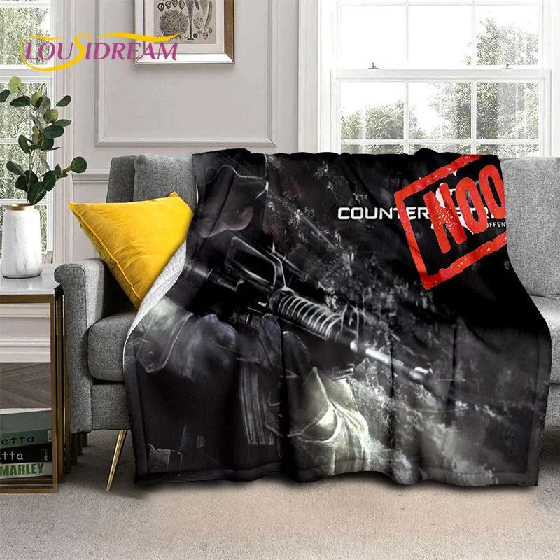 Counter Strike Game,CS GO,Gamer 3D Blanket,Soft Throw Blanket for Home Bedroom Bed Sofa Picnic Travel Office Cover Blanket Kids