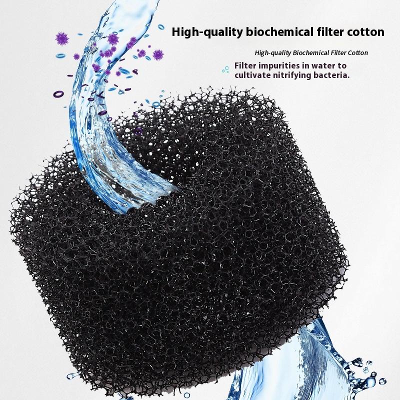 Aquariumfilter Fischtank Garnelenteich Luftpumpe Klein Biochemischer Schwamm Baumwollfilter Bio Aquarium Filterzubehör