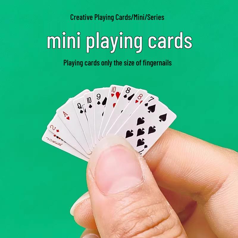 Ultra-Mini Pocket Playing Cards - Cute, Fun Travel-Sized Poker for Kids No Brand