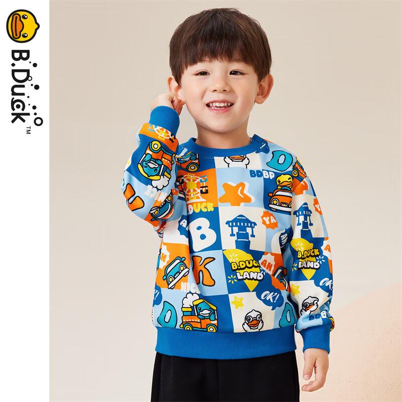 B.Duck Toddler Boys' Full-Print Cartoon Sweatshirt