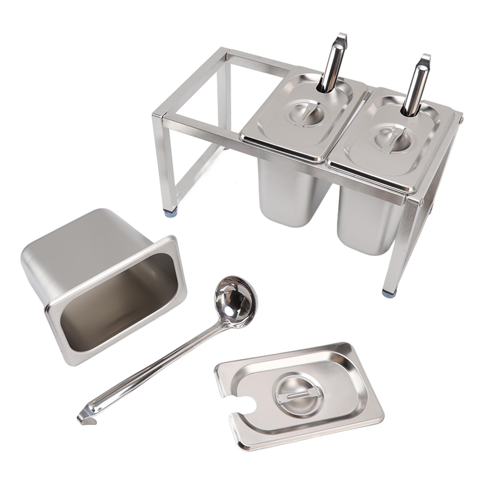 

Стойка для контейнеров для специй, полированная зеркальная поверхность, органайзер из нержавеющей стали для кухни 3Pcs Box