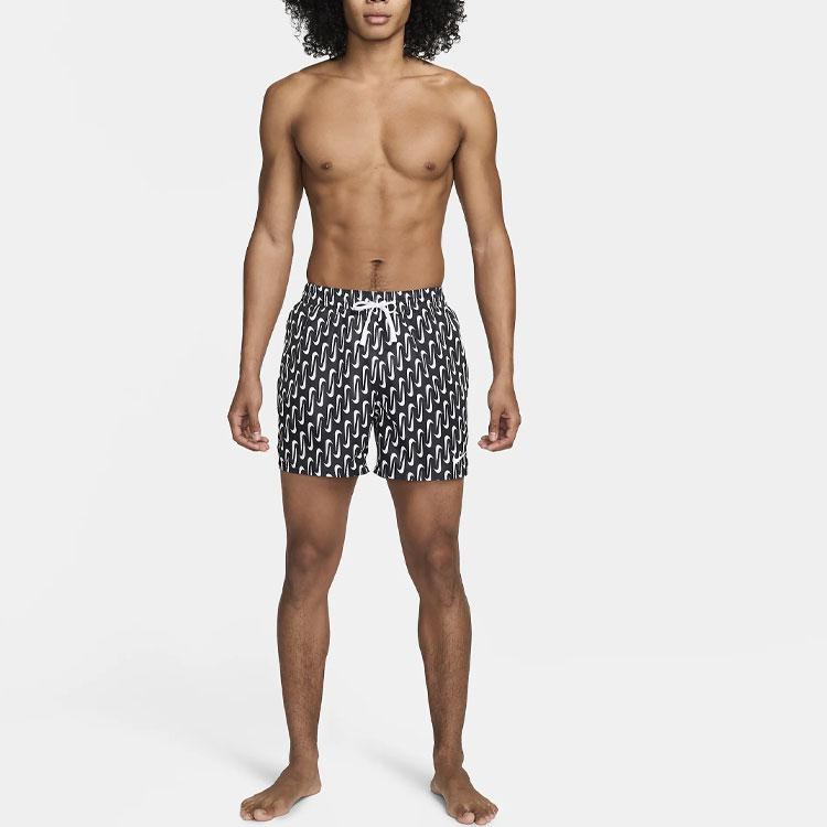 Nike Swim Logo All Over Print Casual Shorts Men shorts Black NESSE520-001