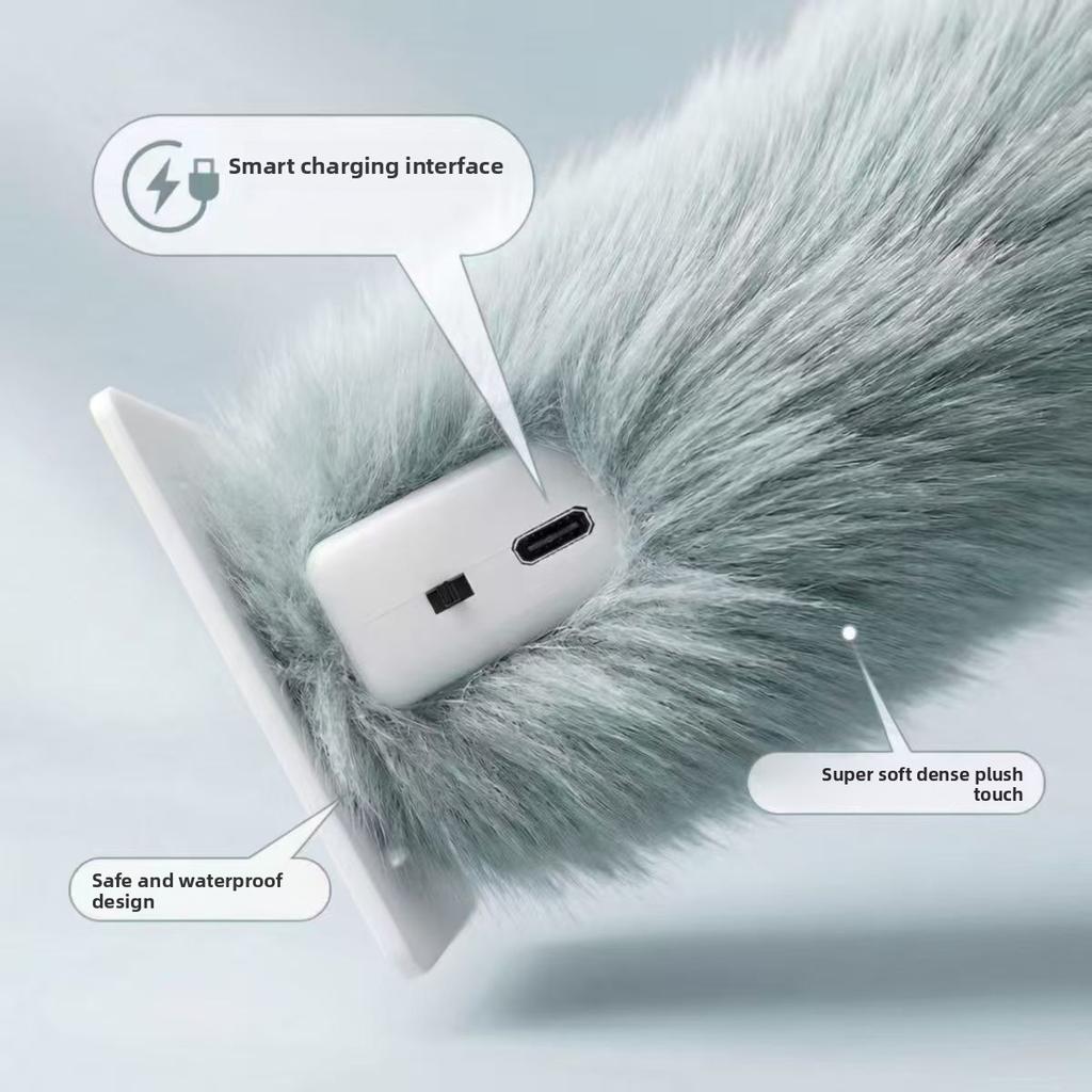 Peluche Coda Scodinzolante Elettrico Controllato a Distanza Scuotimento per Decorazione Auto Moto Coda di Volpe Divertente Ornamento Accessorio Auto Ricaricabile