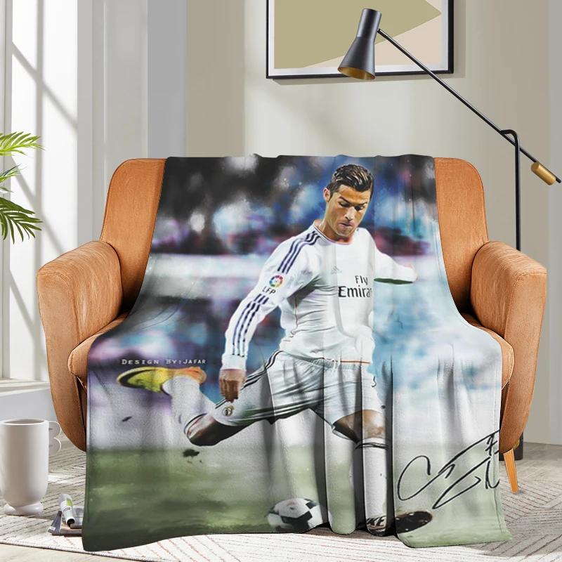 Coperta Personalizzata Divano Ronaldo CR7 Letto Campeggio Pisolino Coperte Morbide e Soffici per l'Inverno Caldo King Size Biancheria da Letto in Microfibra