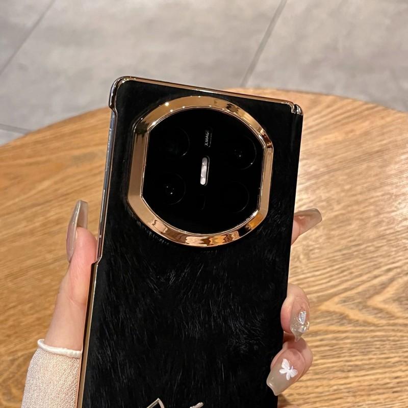 Foldable Matte Leather-Style Phone Case Mate X7 X6 With Electroplated Hinge Shockproof Magnetic